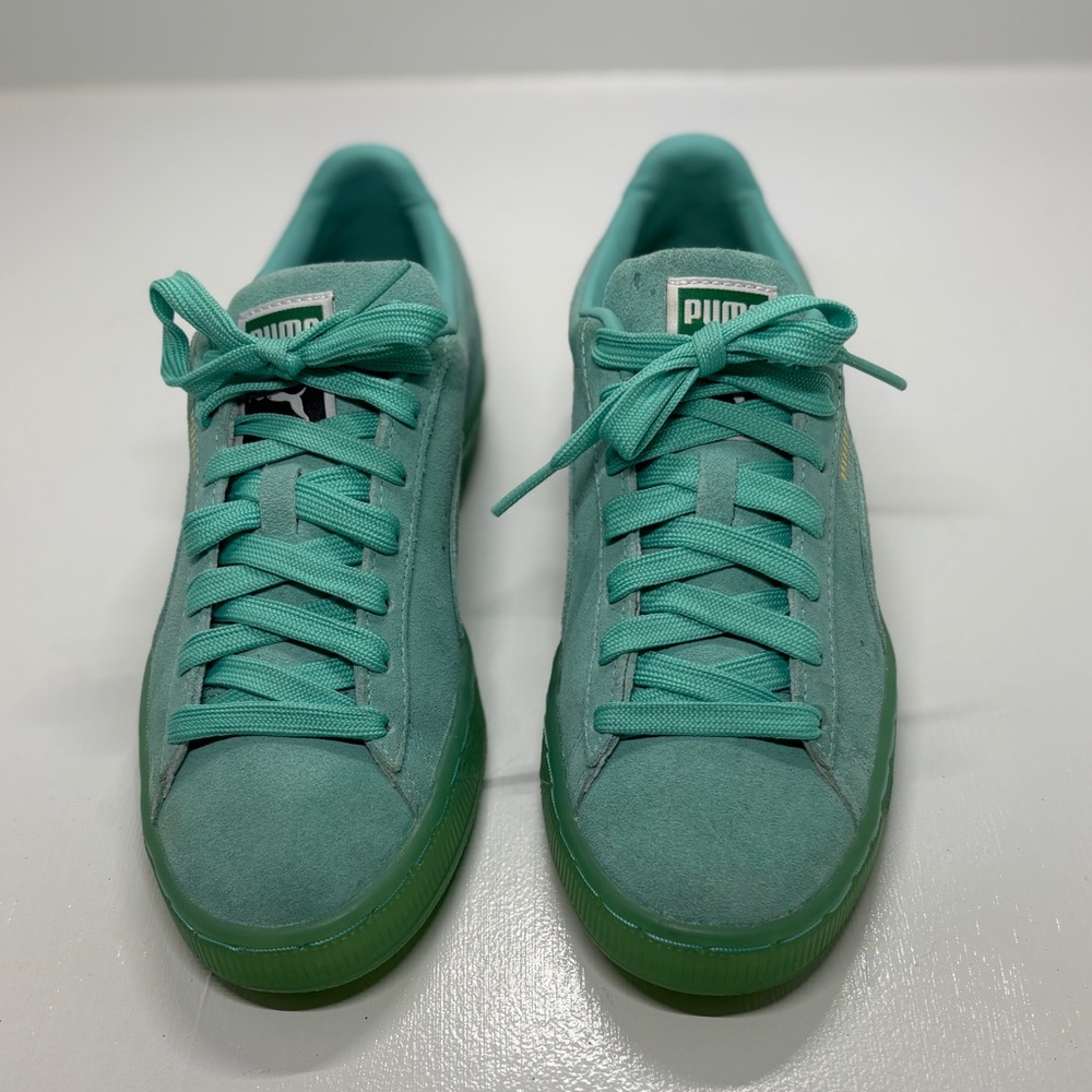 Puma Suede Classic XXI Green Suede Lifestyle Sneakers women’s 8.5 - Picture 3 of 10